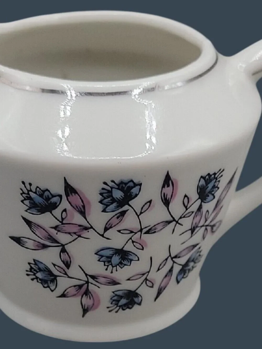 Vtg 1920s Chikaramachi Noritake Hand Painted Porcelain Floral Creamer Pitcher